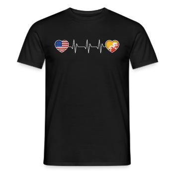 Bhutan - Men's T-Shirt - black - Front - AI Model Male 178 light (178cm)