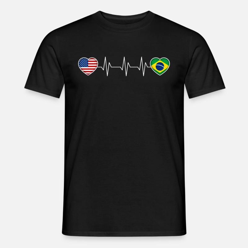 Brasilien - Männer T-Shirt - Schwarz