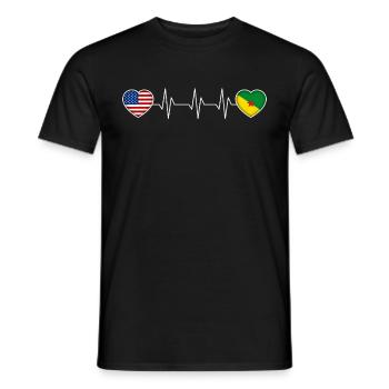 Guyane française - T-shirt homme - noir - Devant - AI Model Male 178 light (178cm)