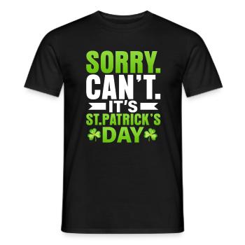 Journée de la Saint-Patrick irlandaise Drôle de la Saint-Patrick - T-shirt homme - noir - Devant - AI Model Male 178 light (178cm)