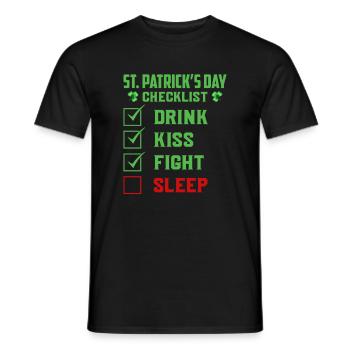 Irish St Patricks Day Funny Saint Patricks Day - Men's T-Shirt - black - Front - AI Model Male 178 light (178cm)