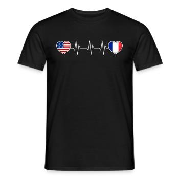 Frankreich - Männer T-Shirt - Schwarz - Vorne - AI Model Male 178 light (178cm)