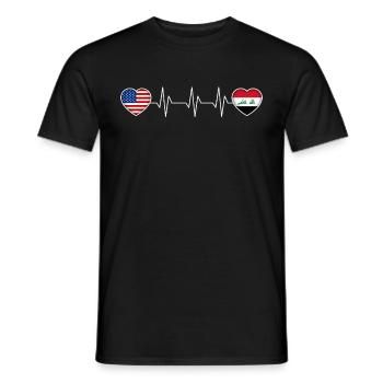 Irak - Männer T-Shirt - Schwarz - Vorne - AI Model Male 178 light (178cm)
