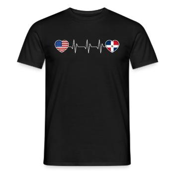 République dominicaine - T-shirt homme - noir - Devant - AI Model Male 178 light (178cm)