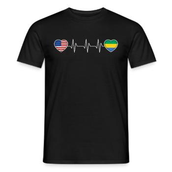 Gabon - Men's T-Shirt - black - Front - AI Model Male 178 light (178cm)