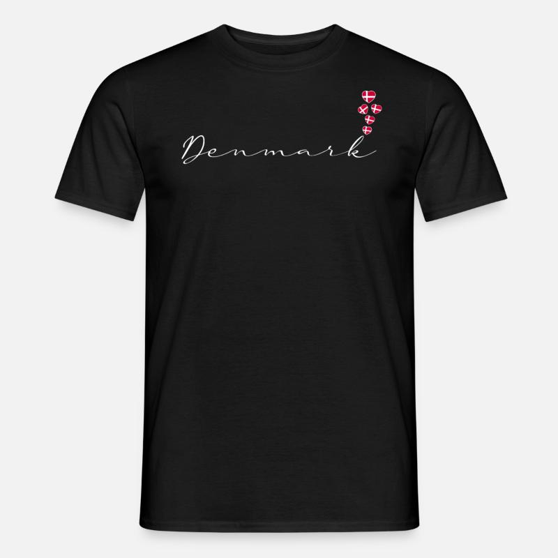 Dänemark - Männer T-Shirt - Schwarz