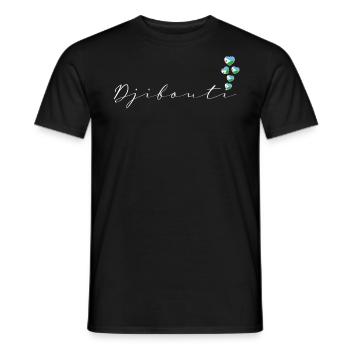 Dschibuti - Männer T-Shirt - Schwarz - Vorne - AI Model Male 178 light (178cm)