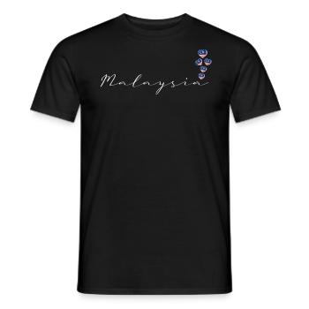 Malaisie - T-shirt homme - noir - Devant - AI Model Male 178 light (178cm)