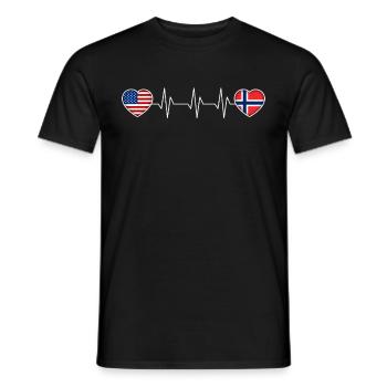 Norway - Men's T-Shirt - black - Front - AI Model Male 178 light (178cm)