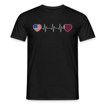 Qatar - Men's T-Shirt - black - Front - AI Model Male 178 light (178cm)