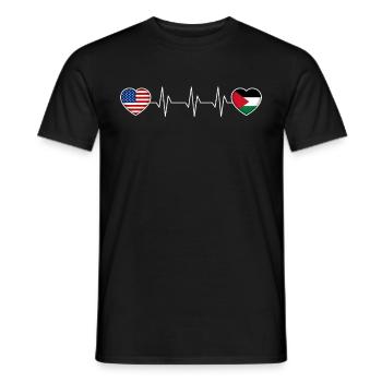 Palästina - Männer T-Shirt - Schwarz - Vorne - AI Model Male 178 light (178cm)