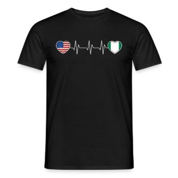 Nigeria - Men's T-Shirt - black - Front - AI Model Male 178 light (178cm)