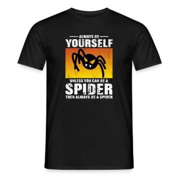 Spinnennetz Vogelspinne Spinnentier Spinnenliebhaber - Männer T-Shirt - Schwarz - Vorne - AI Model Male 178 light (178cm)