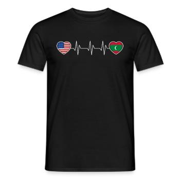 Maldives - T-shirt homme - noir - Devant - AI Model Male 178 light (178cm)