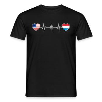 Luxembourg - T-shirt homme - noir - Devant - AI Model Male 178 light (178cm)