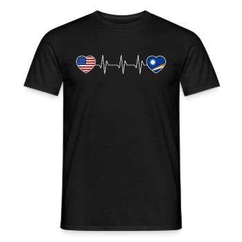 Marshall Islands - Men's T-Shirt - black - Front - AI Model Male 178 light (178cm)