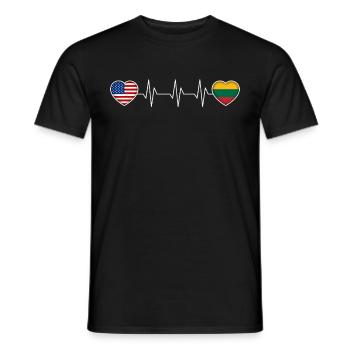 Litauen - Männer T-Shirt - Schwarz - Vorne - AI Model Male 178 light (178cm)