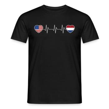 Netherlands - Men's T-Shirt - black - Front - AI Model Male 178 light (178cm)