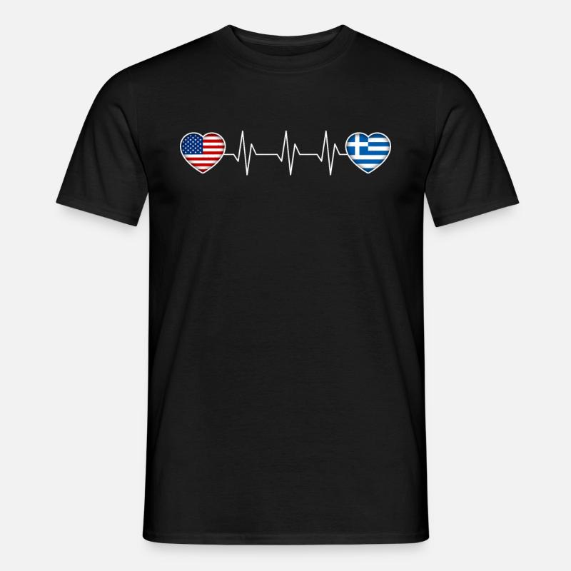 Griechenland - Männer T-Shirt - Schwarz