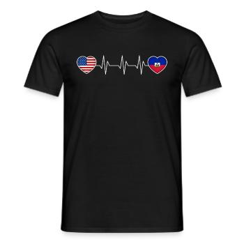 Haiti - Männer T-Shirt - Schwarz - Vorne - AI Model Male 178 light (178cm)