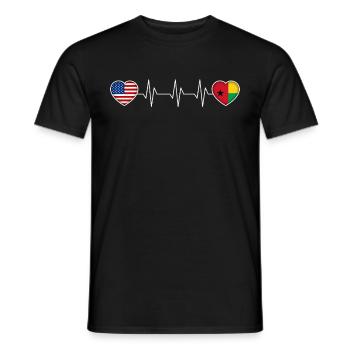 Guinea Bissau - Men's T-Shirt - black - Front - AI Model Male 178 light (178cm)