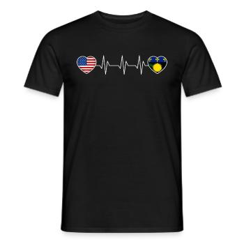 Guadeloupe - Männer T-Shirt - Schwarz - Vorne - AI Model Male 178 light (178cm)