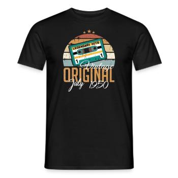 July 1950's Vintage Vintage Birthday July 1950's - Men's T-Shirt - black - Front - AI Model Male 178 light (178cm)