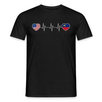Liechtenstein - Männer T-Shirt - Schwarz - Vorne - AI Model Male 178 light (178cm)