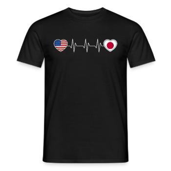 Japan - Männer T-Shirt - Schwarz - Vorne - AI Model Male 178 light (178cm)