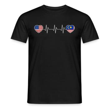 Malaisie - T-shirt homme - noir - Devant - AI Model Male 178 light (178cm)