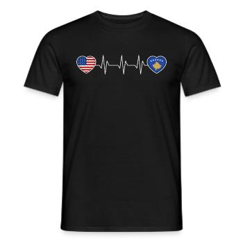 Kosovo (en anglais) - T-shirt homme - noir - Devant - AI Model Male 178 light (178cm)