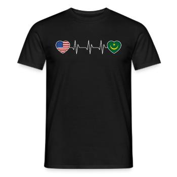 Mauritania - Men's T-Shirt - black - Front - AI Model Male 178 light (178cm)