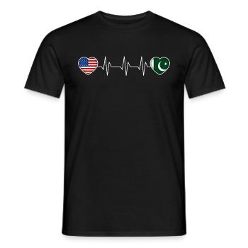 Pakistan - Men's T-Shirt - black - Front - AI Model Male 178 light (178cm)