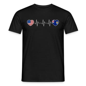 Sainte-Hélène - T-shirt homme - noir - Devant - AI Model Male 178 light (178cm)