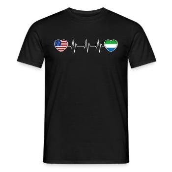 Sierra Leone - Männer T-Shirt - Schwarz - Vorne - AI Model Male 178 light (178cm)