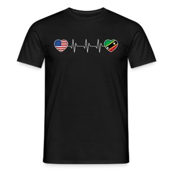 Saint Kitts et Nevis - T-shirt homme - noir - Devant - AI Model Male 178 light (178cm)