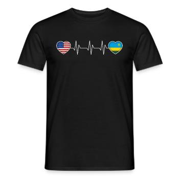 Ruanda - Männer T-Shirt - Schwarz - Vorne - AI Model Male 178 light (178cm)