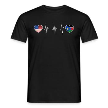 South Sudan - Men's T-Shirt - black - Front - AI Model Male 178 light (178cm)