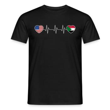 Sudan - Men's T-Shirt - black - Front - AI Model Male 178 light (178cm)