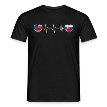 Slowakei - Männer T-Shirt - Schwarz - Vorne - AI Model Male 178 light (178cm)