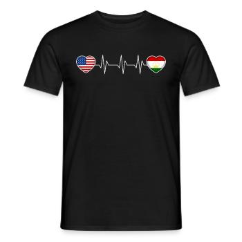 Tadjikistan (en anglais) - T-shirt homme - noir - Devant - AI Model Male 178 light (178cm)