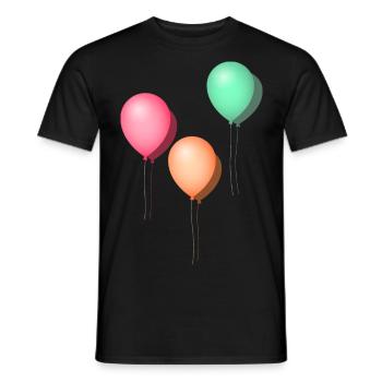 Luftballons Pastell - Männer T-Shirt - Schwarz - Vorne - AI Model Male 178 light (178cm)