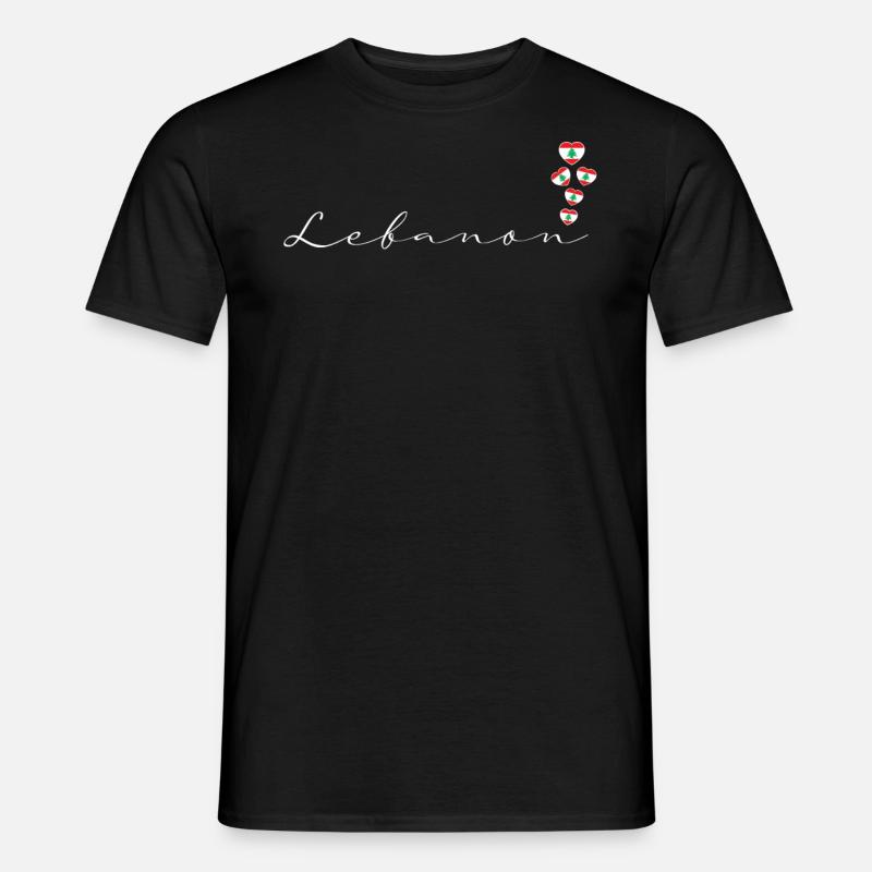 Libanon - Männer T-Shirt - Schwarz
