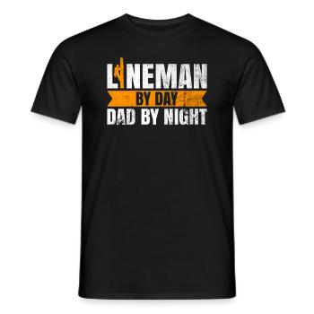 Elektrisches Kabel Lineman Design Für Lineworker - Men's T-Shirt - black - Front - AI Model Male 178 light (178cm)