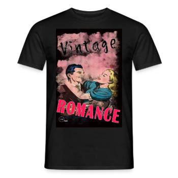 VINTAGE ROMANCE 2 By Yume Origins - Men's T-Shirt - black - Front - AI Model Male 178 light (178cm)