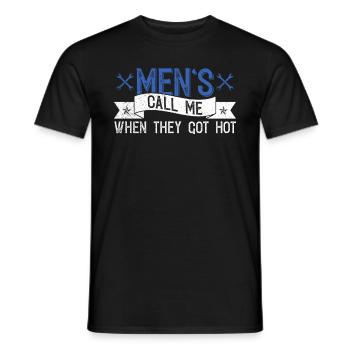 HVAC Techniker Design Für HVAC Lüftungstechniker - Men's T-Shirt - black - Front - AI Model Male 178 light (178cm)