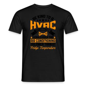 HVAC Techniker Design Für HVAC Lüftungstechniker - Men's T-Shirt - black - Front - AI Model Male 178 light (178cm)