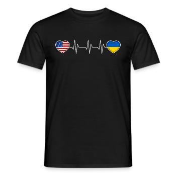 Ukraine - Männer T-Shirt - Schwarz - Vorne - AI Model Male 178 light (178cm)
