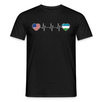 Ouzbékistan - T-shirt homme - noir - Devant - AI Model Male 178 light (178cm)