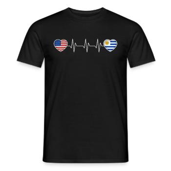 Uruguay - Männer T-Shirt - Schwarz - Vorne - AI Model Male 178 light (178cm)